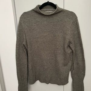 green, madewell, moc neck, sweater
